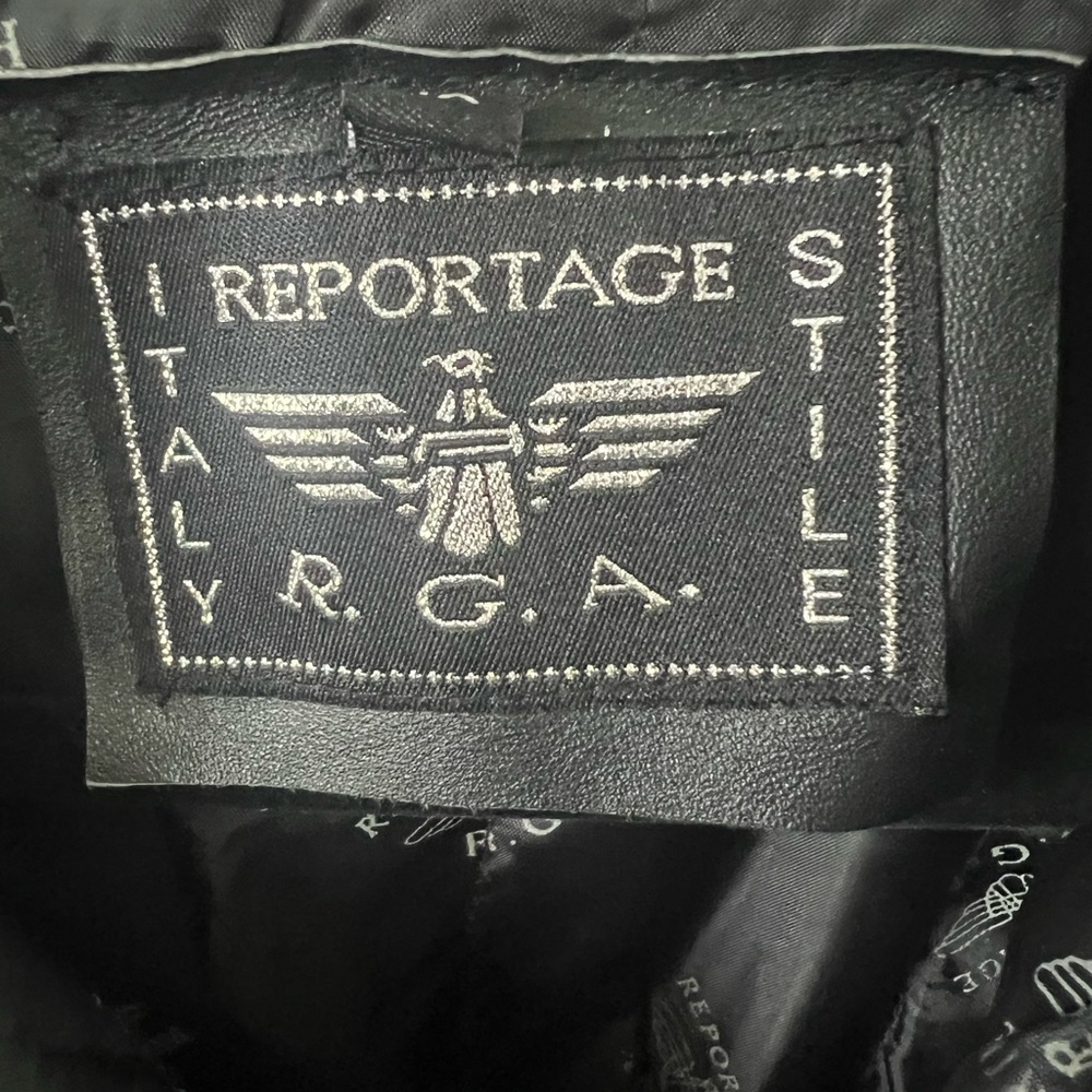 012 Reportage Men’s Black Leather Jacket - Picture 4 of 5